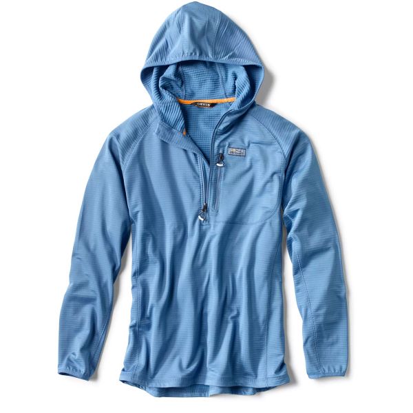 Orvis Horseshoe Hills 1/4 Zip Hoodie - River Blue - 2X-Large