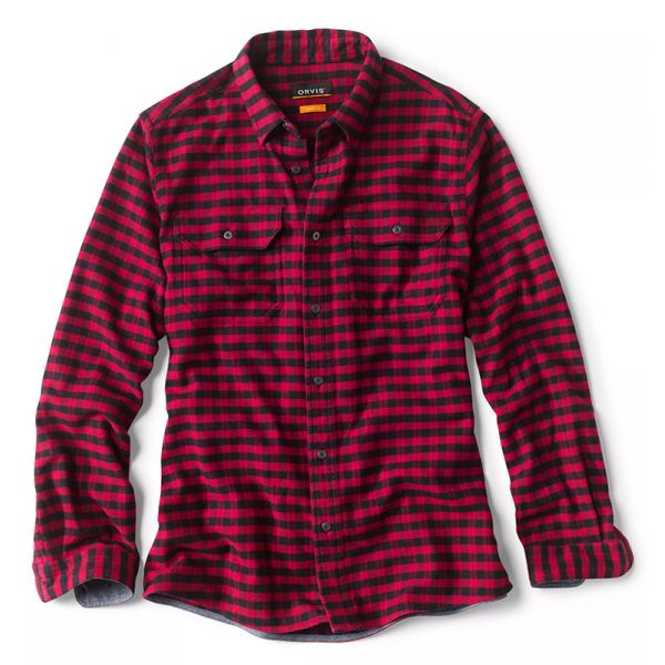 Orvis Mid Mountain Tech Flannel Shirt - Cardinal - Medium