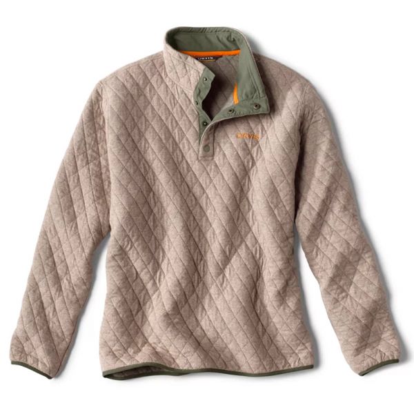 Orvis Outdoor Quilted Snap Sweatshirt - Natural Heather - 2X-Large