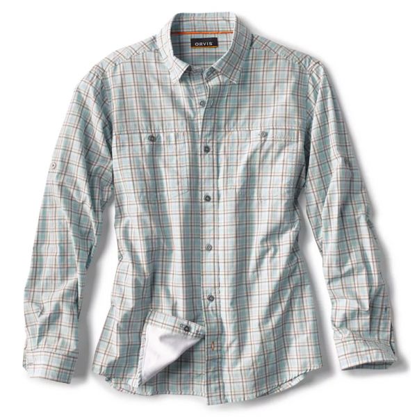 Orvis Plaid Escape Long Sleeve Shirt - Skyline - 2X-Large