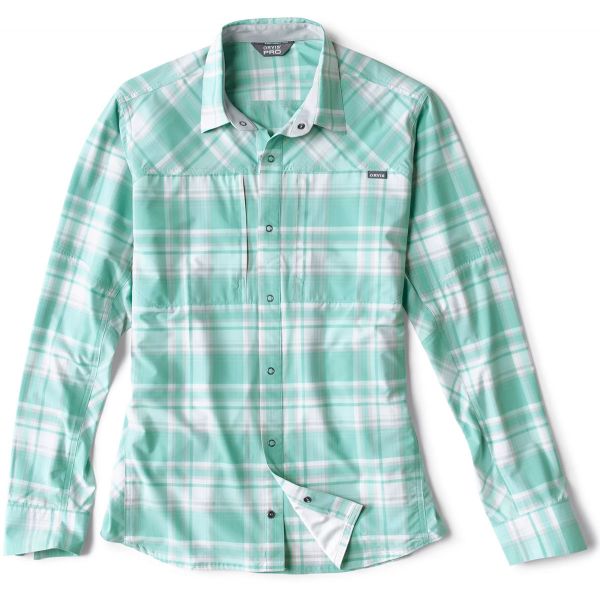 Orvis Pro Stretch Long Sleeve Shirt - Marine Plaid - 2X-Large