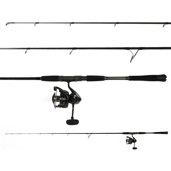 Ocean Tackle International Pitch Black Inshore/Daiwa BG MQ6000D-H Spinning Reel Combo