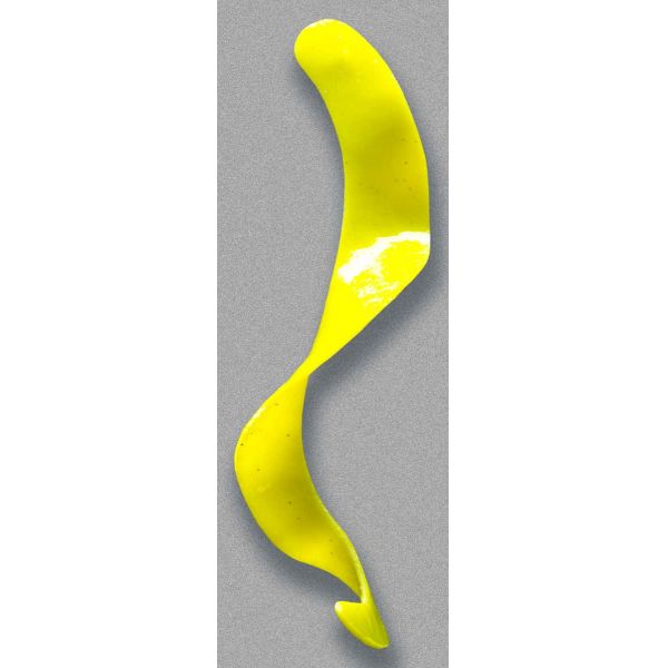 Otter Lure & Tackle CS - Curly Short Tail 4 3/4 x 1/2in 10 pack Yellow