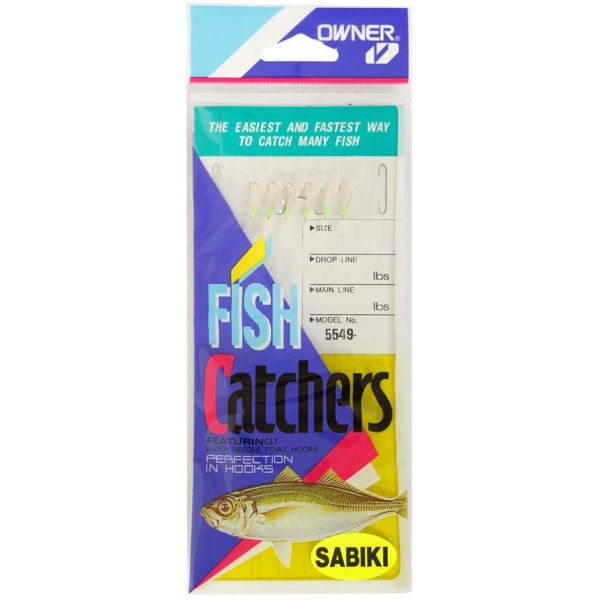 Owner White Hage Fish Skin Sabiki Bait Catcher Rigs 5549-967/14