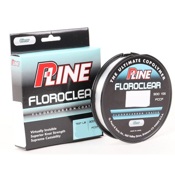 P-Line Floroclear Fluorocarbon Coated Mono Line - 25lb - 260yds