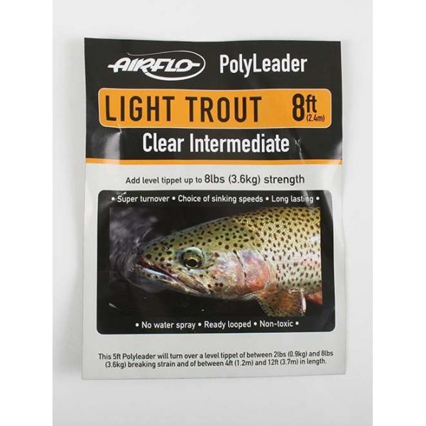 Airflo Light Trout 8ft PolyLeader Clear Hover