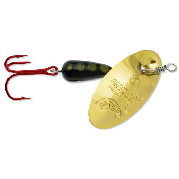 Panther Martin Inline Spinner - #6 - Gold w/ Red Hook