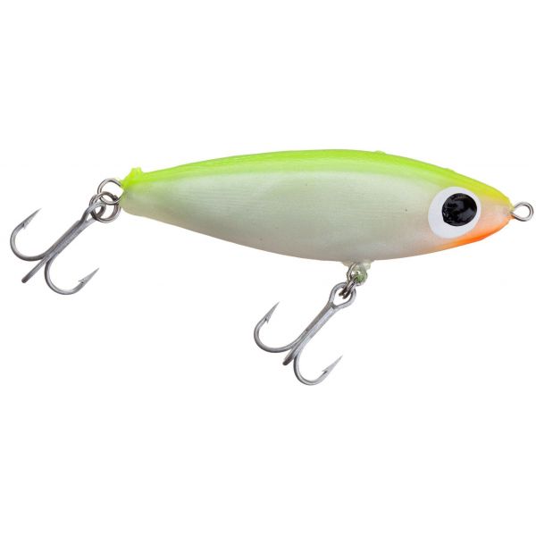 Paul Brown SD-01 Soft-Dine Suspending Twitchbait - Pearl/Chartreuse