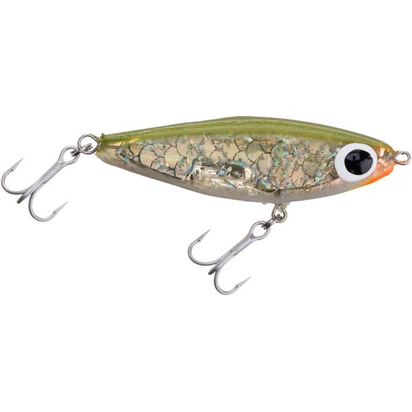 Paul Brown SD-49 Soft-Dine Suspending Twitchbait - Bayou Greenk/Silver