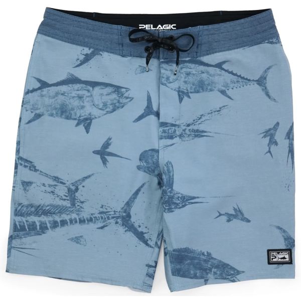 Pelagic Deep Drop Boardshorts - Gyotaku Slate - 30