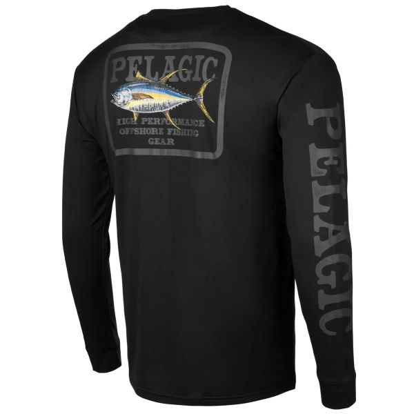 Pelagic Aquatek Game Fish Tuna Fishing Shirt - Black - Large