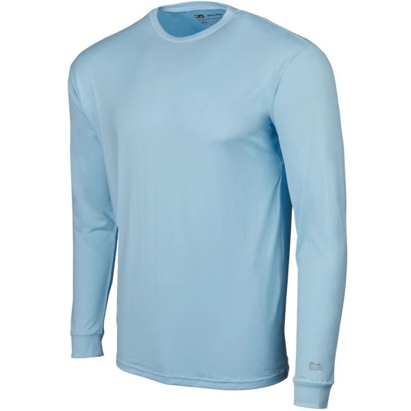 Pelagic Aquatek Solid Fishing Shirt - Light Blue - 3X-Large