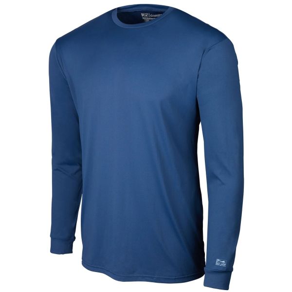 Pelagic Aquatek Solid Fishing Shirt - Smokey Blue - 3X-Large