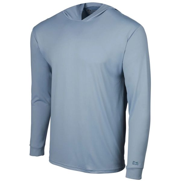 Pelagic Aquatek Solid Hooded Shirt - Slate - Large