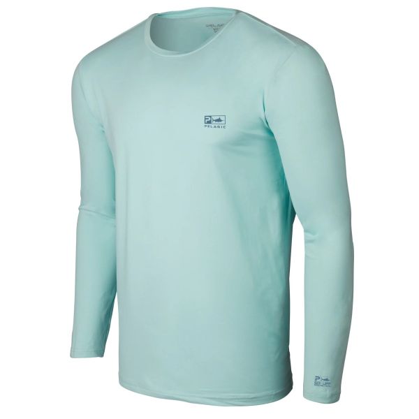 Pelagic Stratos Performance Long Sleeve Shirt - Turquoise - Large