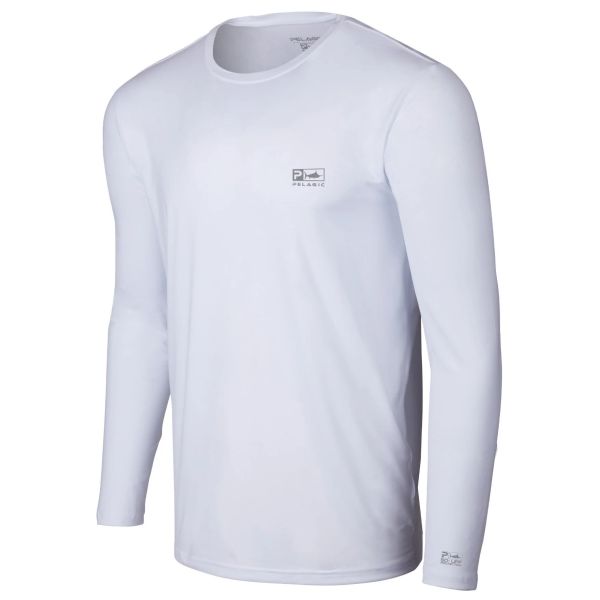 Pelagic Stratos Performance Long Sleeve Shirt - White - Large