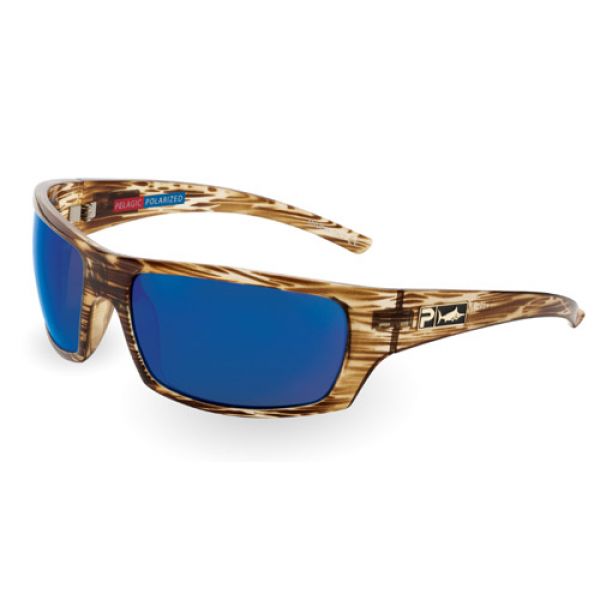 Pelagic 1040 The Mack Sunglasses Oak/Blue Mirror