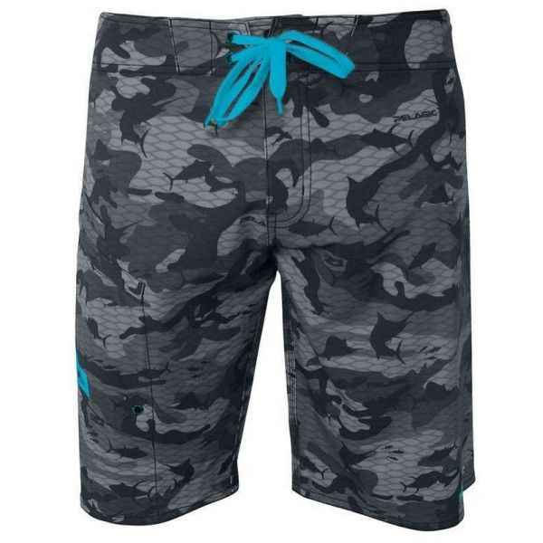 Pelagic 4-Tek Boardshorts - Fish Camo II Grey 34