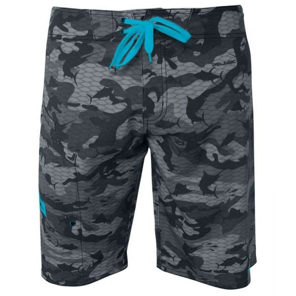 Pelagic 4-Tek Boardshorts - Fish Camo II Grey - Size 32