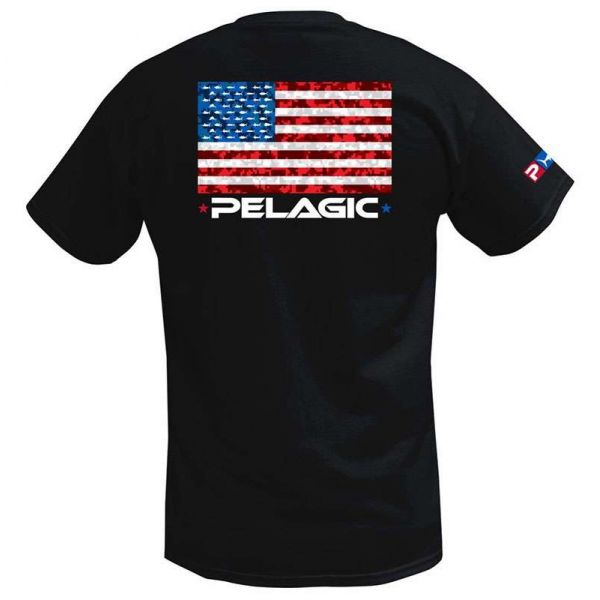 Pelagic American Camo T-Shirt - Black - Medium