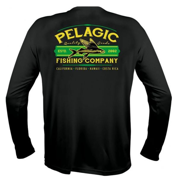 Pelagic Aquatek Fish Co. Long Sleeve Shirt - Black - 2XL