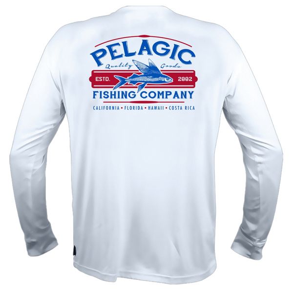 Pelagic Aquatek Fish Co. Long Sleeve Shirt - White - 2XL