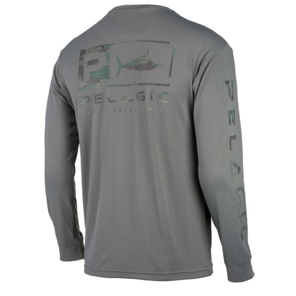 Pelagic Aquatek Icon Long Sleeve Performance Shirt - Charcoal - 2XL