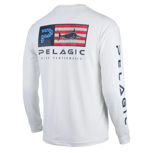 Pelagic Aquatek Icon Long Sleeve Performance Shirt - White - 2XL