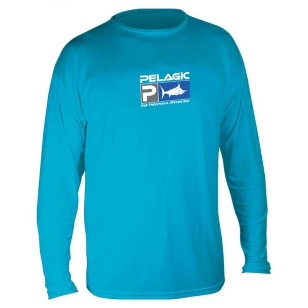 Pelagic AquaTek Long Sleeve Sunshirt - Aqua - Small