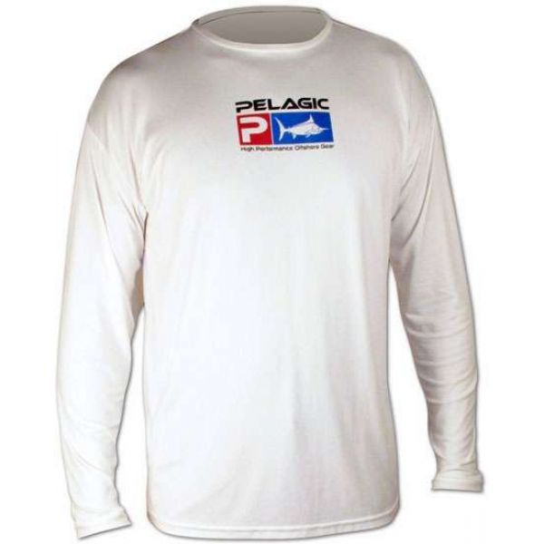 Pelagic AquaTek Long Sleeve Shirt White - Medium