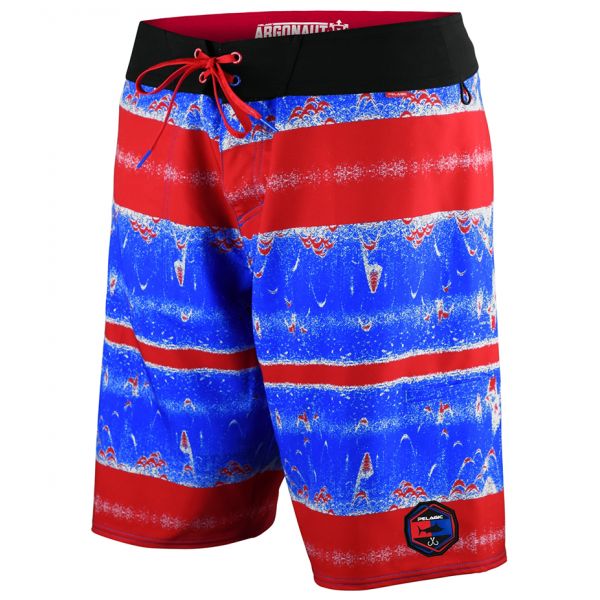 Pelagic Argonaut Boardshorts - Sonar Stripe Red 30