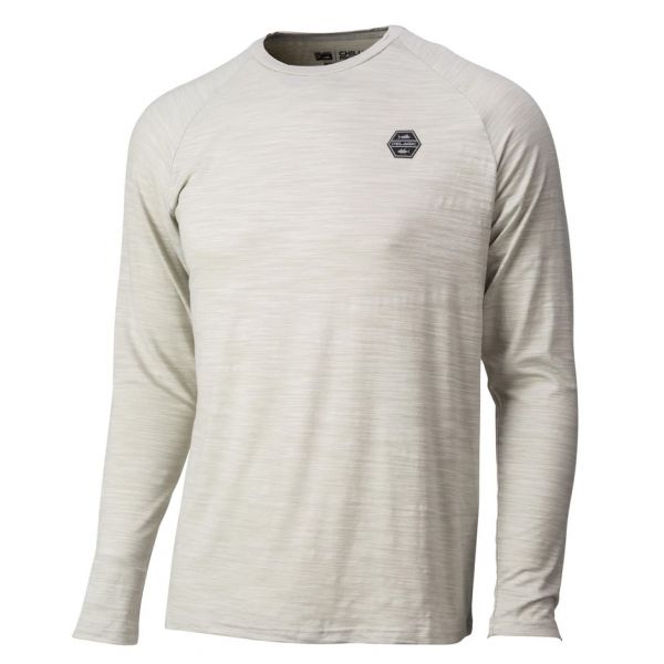 Pelagic Chill Factor Long Sleeve Performance Fishing Shirt - Light Grey - L