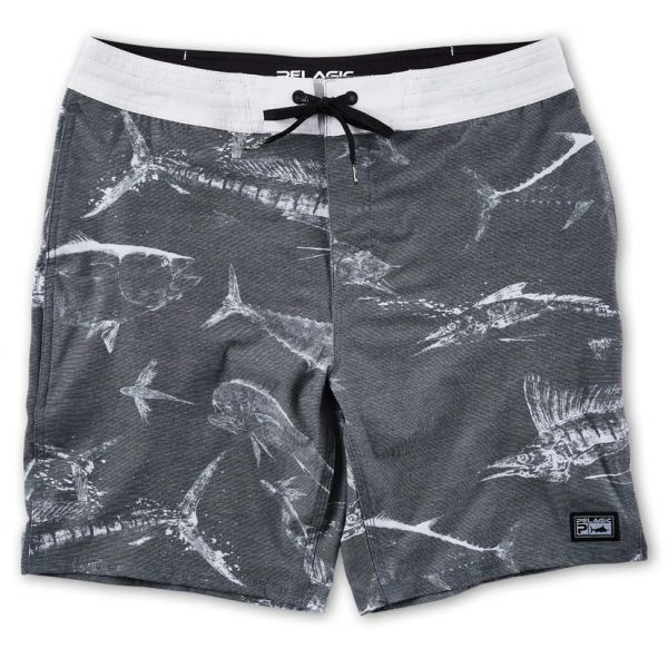 Pelagic Deep Drop Gyotaku Fishing Shorts - Black - 30