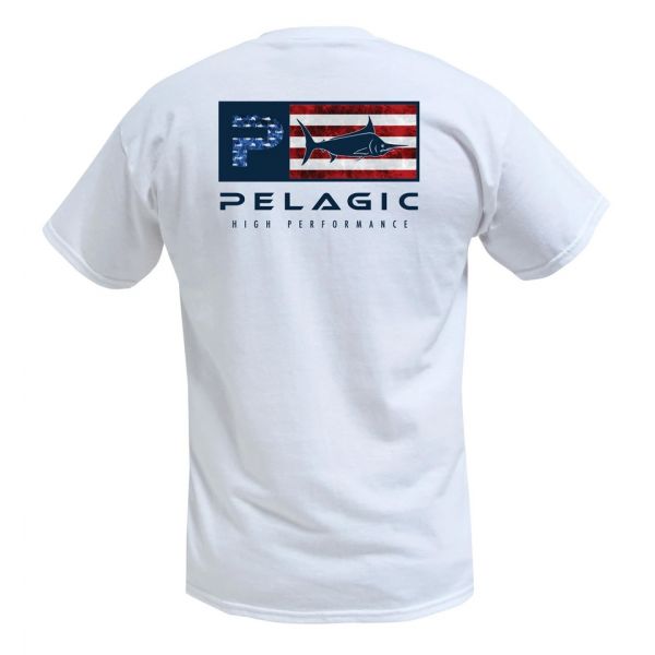 Pelagic Deluxe Americamo T-Shirt - White - 2X-Large