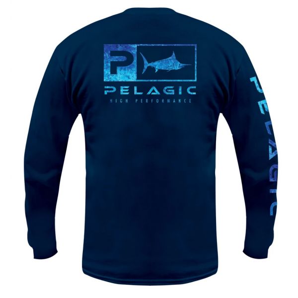 Pelagic Deluxe Fill Long Sleeve T-Shirt - Navy - 2X-Large