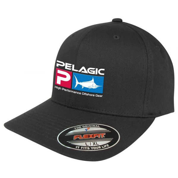 Pelagic Deluxe Logo Flexfit Hat Black L/XL