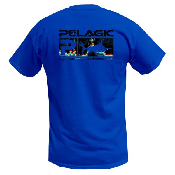 Pelagic Deluxe Logo Pattern T-Shirt - Fishfinder Black 2XL