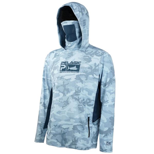 Pelagic Exo Tech Hoody - Fish Camo Slate - Large