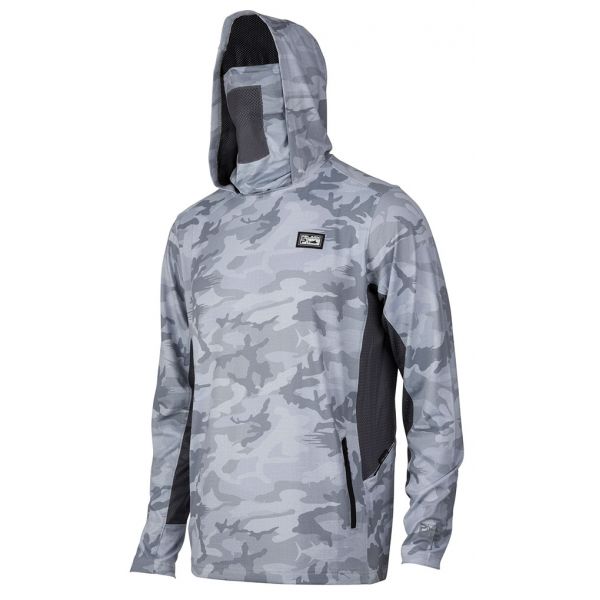 Pelagic Exo Tech Hoody - Grey Fish Camo - 2X-Large