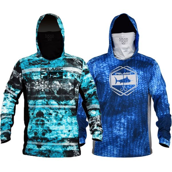 Pelagic Exo-Tech Long Sleeve Hooded Shirt w/ Face Shield