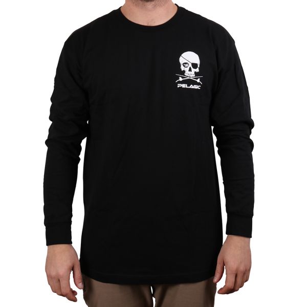 Pelagic Fish or Die! Long Sleeve T-Shirt - Black L