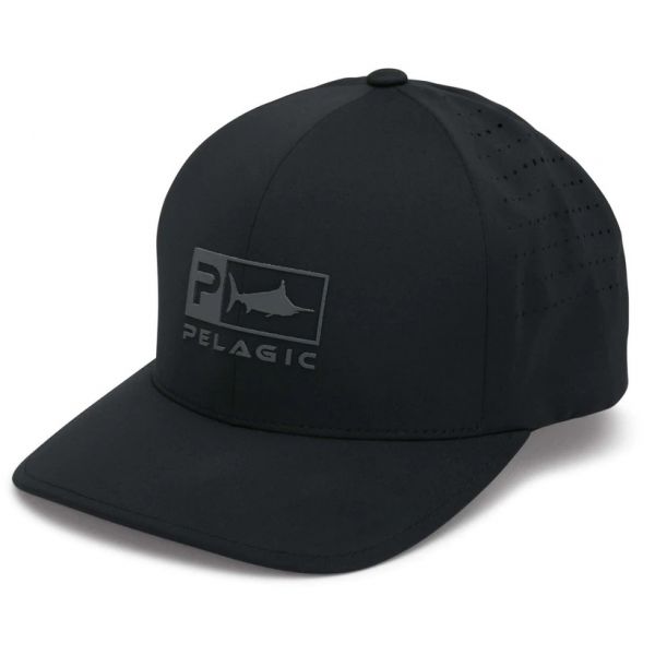 Pelagic Flexfit Delta Icon Hat - Black - L/XL