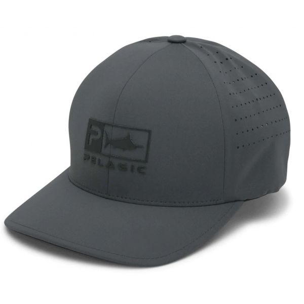 Pelagic Flexfit Delta Icon Hat - Grey - L/XL