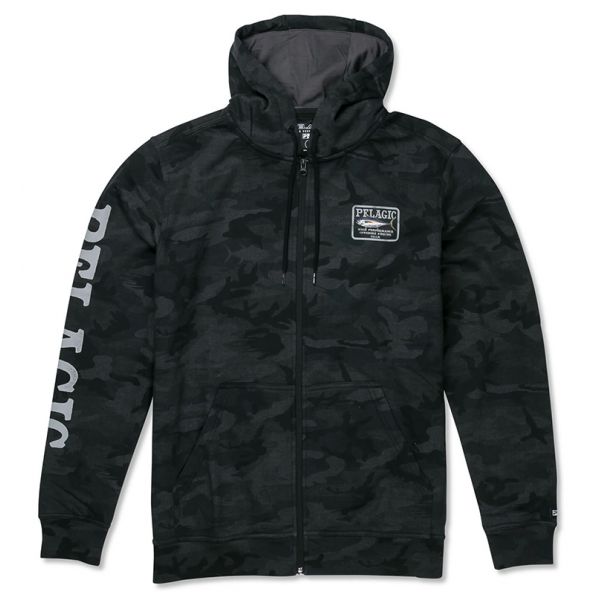 Pelagic Game Fish Hoody - Fish Camo Black - 2X-Large