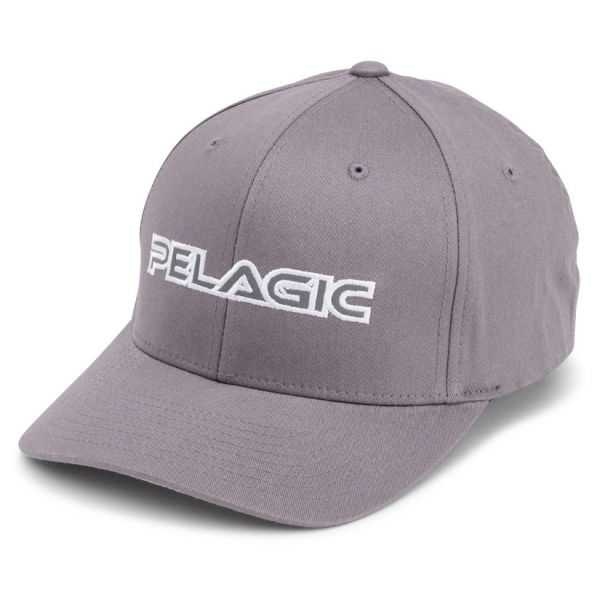 Pelagic Logo Flexfit Hat - Grey - L/XL