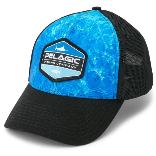 Pelagic Offshore Print Hat - Blue Dorado Hex