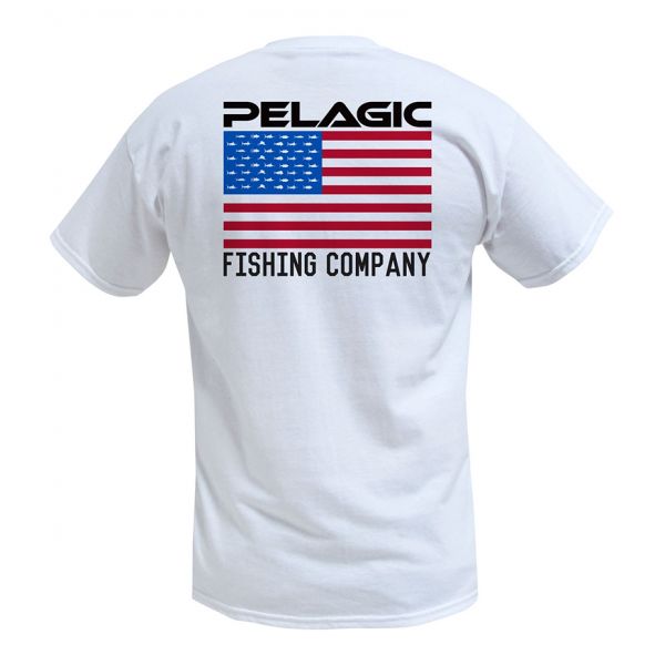 Pelagic Patriot Flag T-Shirt - White - 2XL