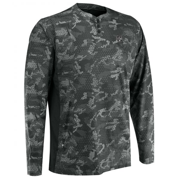 Pelagic Patrol Henley Long Sleeve Shirt - L