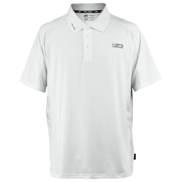 Pelagic Performance Polo Pro SS Shirt - White - 2XL