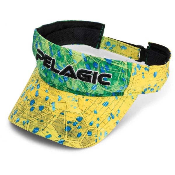 Pelagic Performance Print Fishing Visor - Green Dorado Hex